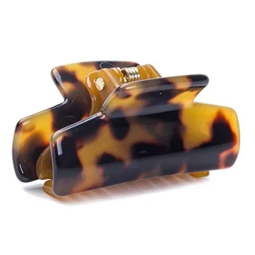 2 Pieces Prettyou 4cm Handmade Celluloid French Design Luxury Barrettes Mini Size Hair Claw Tortoise Shell Fashion Accessories Hair Clip for Women