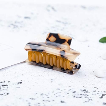 2 Pieces Prettyou 4cm Handmade Celluloid French Design Luxury Barrettes Mini Size Hair Claw Tortoise Shell Fashion Accessories Hair Clip for Women