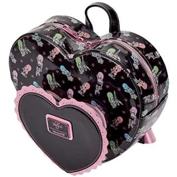 Loungefly Valfre Double Heart Mini Backpack for Trendy Use