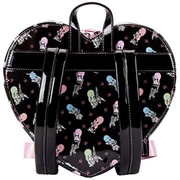 Loungefly Valfre Double Heart Mini Backpack for Trendy Use
