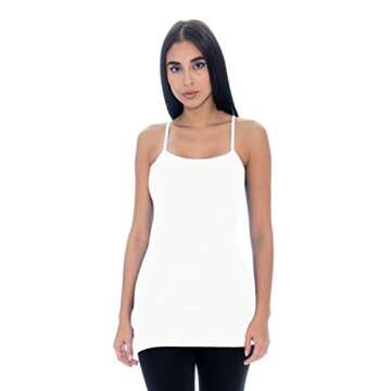 3 Pack Long Camisole Tank Tops for Women Layering