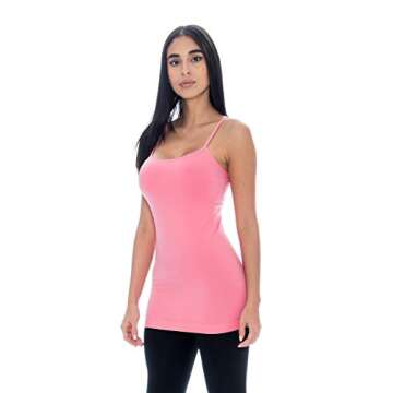 3 Pack Long Camisole Tank Tops for Women Layering