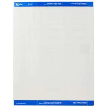 Avery Printable Blank Square Labels, 2" x 2", Glossy Crystal Clear, 120 Customizable Labels (22853)