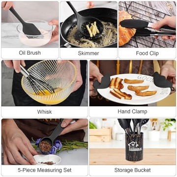 Silicone Cooking Utensils Set 18PCS for Easy Cooking