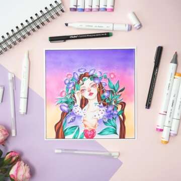 Ohuhu Alcohol Markers 320 Colors - Chisel & Fine Double Tipped Art Markers for Artists Adults Coloring Drawing Sketching Illustration - Alcohol-based Refillable Ink