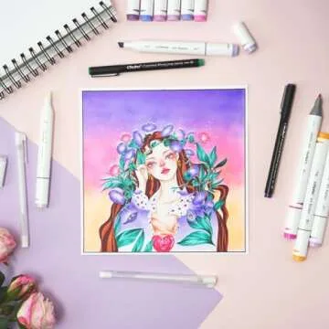 Ohuhu Alcohol Markers 320 Colors - Chisel & Fine Double Tipped Art Markers for Artists Adults Coloring Drawing Sketching Illustration - Alcohol-based Refillable Ink