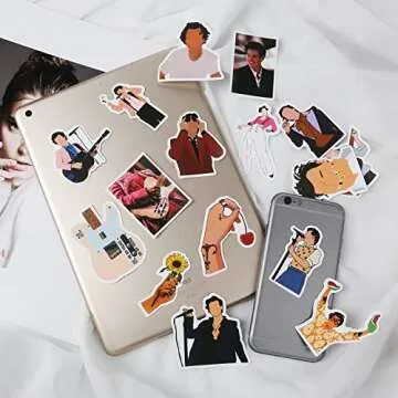 Harry Edward Styles Stickers Singer Merch, Waterproof Decal for Water Bottles Laptops Computers Phone Cases Guitars
