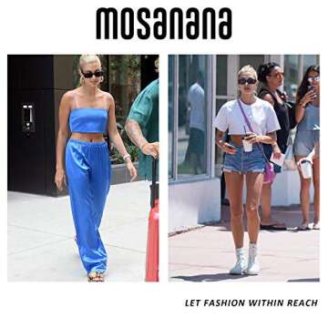 mosanana rectangle retro black 90s sunglasses for women chunky rectangular vintage small trendy square cool tiny fashion funky trending stylish narrow thick flat top shades 2023 dark unique