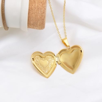 Paialco Heart Locket Pendant Necklace - Elegant Keepsake