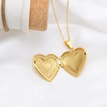 Paialco Heart Locket Pendant Necklace - Elegant Keepsake