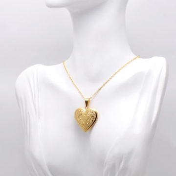 Paialco Heart Locket Pendant Necklace - Elegant Keepsake
