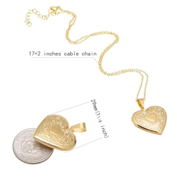 Paialco Heart Locket Pendant Necklace - Elegant Keepsake