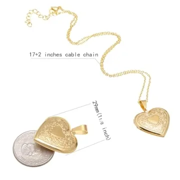 Paialco Heart Locket Pendant Necklace - Elegant Keepsake