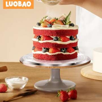 12 Inch Aluminum Revolving Cake Decorating Stand