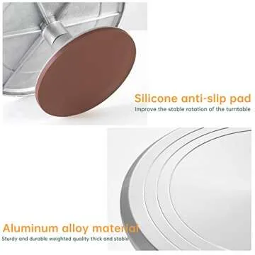 12 Inch Aluminum Revolving Cake Decorating Stand