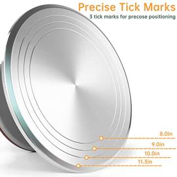 12 Inch Aluminum Revolving Cake Decorating Stand