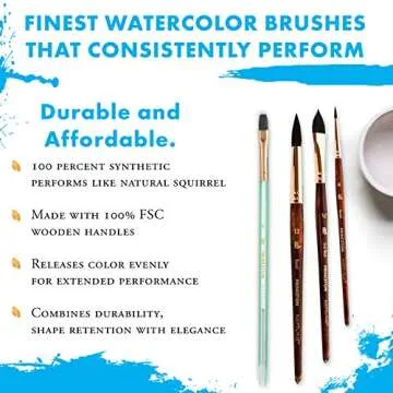 Princeton Neptune Watercolor Brush Size 6 for Artists