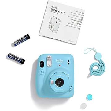 Fujifilm Instax Mini 11 Camera + Fuji Instant Instax Film (40 Sheets) & Includes Case + Assorted Fra...