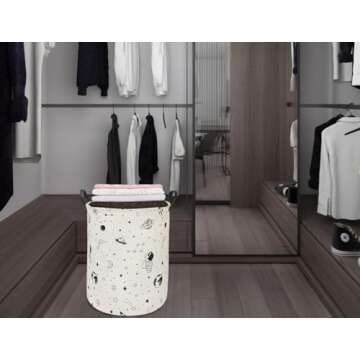 ACMUUNI Astronaut Baby Laundry Hamper with Handles