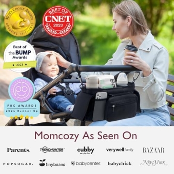 Momcozy Universal Stroller Organizer with Cup Holder and Wristlet