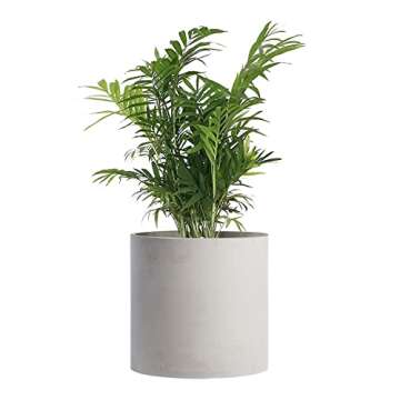 Mozing Plant Pots Indoor - Cement Planter Pot - Modern Flower Pot with Drainage Hole for Home & Offi...