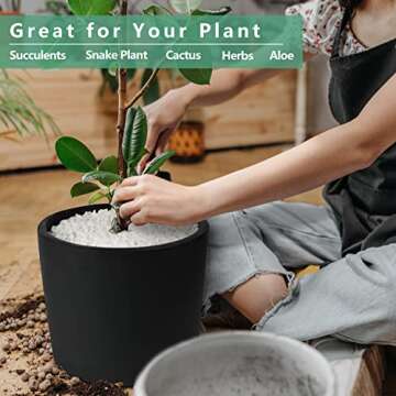 Mozing Plant Pots - Modern Cement Planter with Drainage