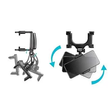 VAGURFO Universal Rear View Mirror Phone Holder