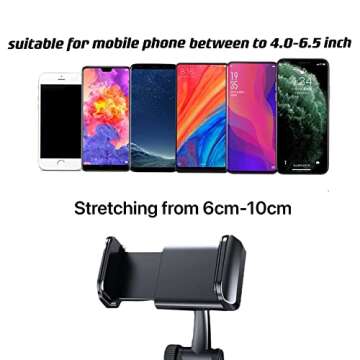 VAGURFO Universal Rear View Mirror Phone Holder