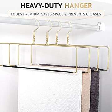 Quality Blanket Linen Hangers Wide Heavy Duty Hanger for Blankets, Table Cloths, Nonslip Vinyl Coate...