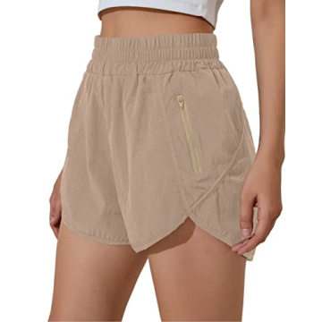 BMJL Women's Running Shorts - Elastic High Waisted, Quick Dry with Pockets