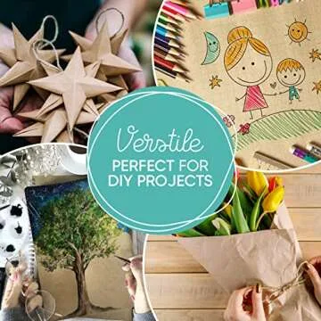 American Made 100% Recycled Brown Kraft Paper Roll 17.50" x 1800" (150 feet), Multipurpose Arts & Crafts, Gift Wrapping, Packing and Shipping, Table Runner