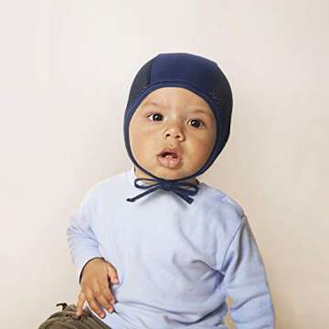 JELLYTREE Baby Hat Bonnet Summer Mesh Breathable Soft Toddler Boys Fashion Caps Baby Hearing Aid Hat...