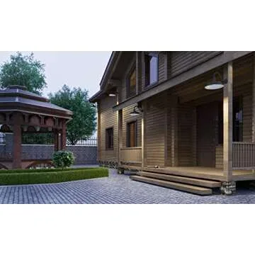 17in Satin Black Gooseneck Barn Light - Vintage Style