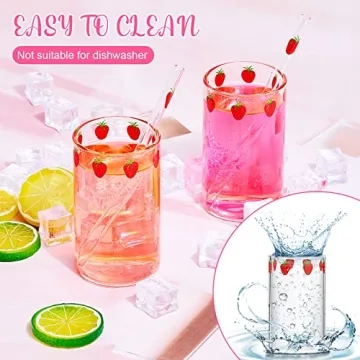 Tessco Strawberry Cups Set for Stylish Drinkware