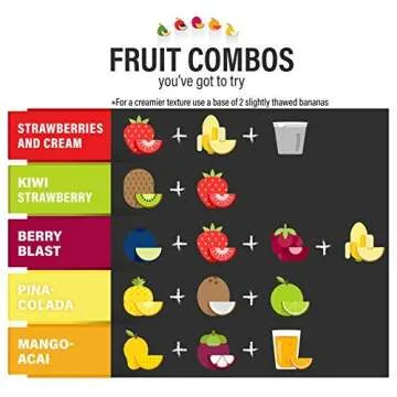 Gourmia GSI180 Automatic Healthy Frozen Dessert Maker, Makes Sorbet, Soft-Serve Sherbet & Frozen Fruit Treats, Includes Free Recipe Book