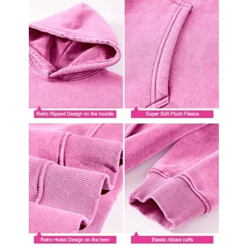 Trendy Dnzzs Women's Oversized Hoodie Acid Wash