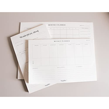 Sapphire Design Co. Monthly Desk Planner for Ultimate Organization