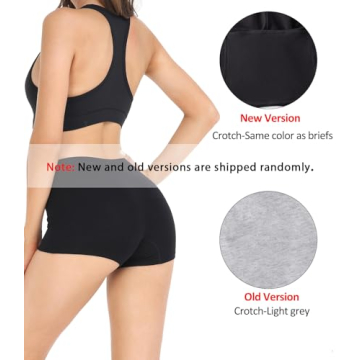 Comfortable Cotton Boyshort Panties for Women 4 Pack