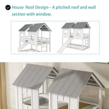 Polibi Slide Wooden Bunk Bed - Fun & Safe for Kids