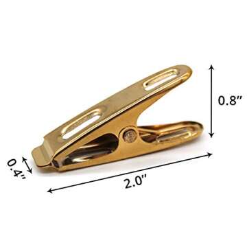 AITRAI Stainless Steel Clothespins-50 Pack Gold Clothespins Wire Metal Clothes Pins Laundry Clips fo...