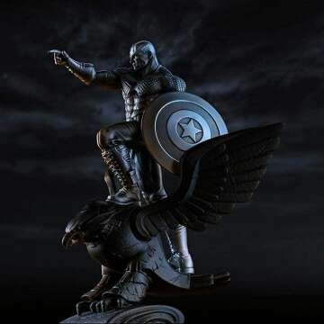 Limited Edition Captain America Statue - Collectible Design, High-Quality Finish