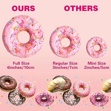 BAKHUK 3pcs Full Size Donut Pan, 4 Inch Big Size Silicone Donut Mold for 4 Doughnuts, Non-Stick Silicone Baking Pan for Bagels, Heat Resistant, Easy Clean, Dishwasher and Microwave Safe