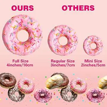 BAKHUK 3pcs Full Size Donut Pan, 4 Inch Big Size Silicone Donut Mold for 4 Doughnuts, Non-Stick Silicone Baking Pan for Bagels, Heat Resistant, Easy Clean, Dishwasher and Microwave Safe