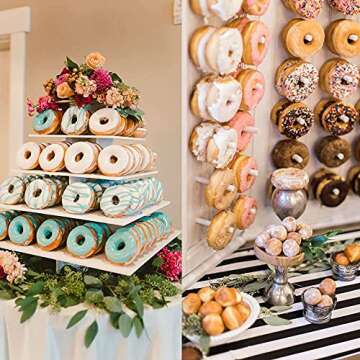 BAKHUK 3pcs Full Size Donut Pan, 4 Inch Big Size Silicone Donut Mold for 4 Doughnuts, Non-Stick Silicone Baking Pan for Bagels, Heat Resistant, Easy Clean, Dishwasher and Microwave Safe