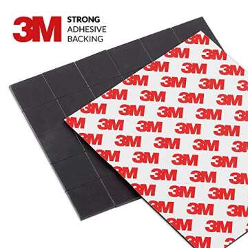 Magnetic Squares, 120 Pieces Magnet Squares (Each 20 x 20 x 2mm) on 4 Tape Sheets, with 3M Strong Ad...
