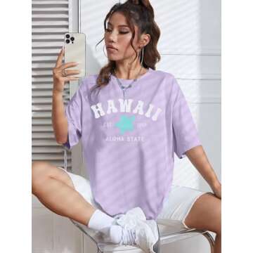 MNLYBABY Hawaiian Shirt Women Oversized Hawaii Graphic Shirts Hawaii Flowers Shirt Girls Preppy Casu...