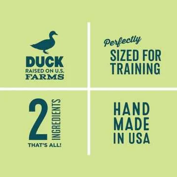 Polkadog Lucky Duck Dog Treats, Cat Snacks Tube – All-Natural Pet Treats for Kittens, Puppies – Bite-Sized, Crunchy Snack for Dogs, Cats – Grain Free – 2 oz.