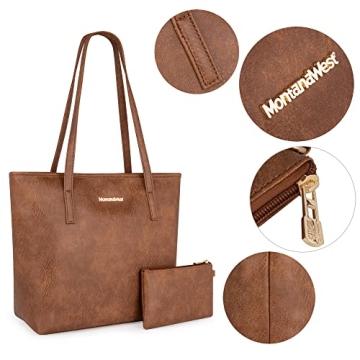 Montana West Leather Tote Bags for Women - Stylish & Spacious