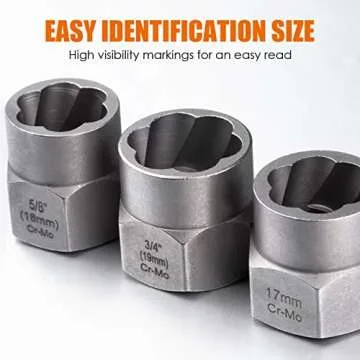 THINKWORK Bolt Extractor Kit for Stripped Fasteners - 13+1 Pieces