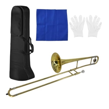 Summina Alto Trombone Brass Gold Lacquer Wind Instrument